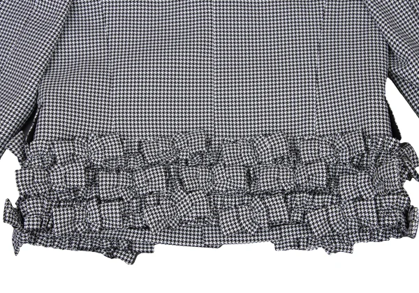 COMME des GARCONS GIRL Poly Ribbon Frill Hem Houndstooth Jacket K-174986_016