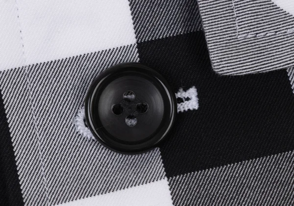 COMME des GARCONS GIRL Cotton Check Sailor Collar Layered Round Collar Jacket K-174987_007