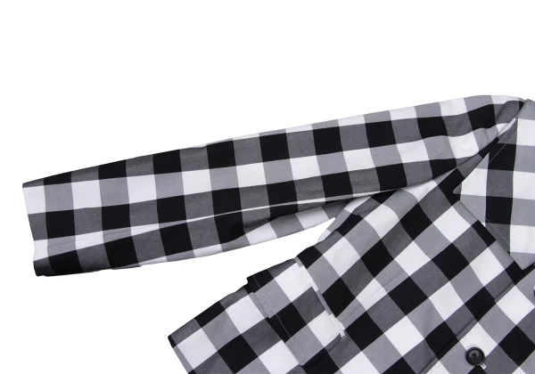 COMME des GARCONS GIRL Cotton Check Sailor Collar Layered Round Collar Jacket K-174987_008
