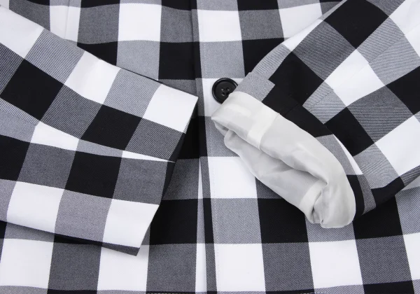 COMME des GARCONS GIRL Cotton Check Sailor Collar Layered Round Collar Jacket K-174987_009