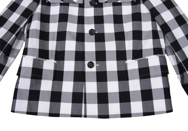 COMME des GARCONS GIRL Cotton Check Sailor Collar Layered Round Collar Jacket K-174987_010