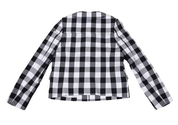 COMME des GARCONS GIRL Cotton Check Sailor Collar Layered Round Collar Jacket K-174987_013