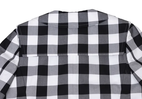 COMME des GARCONS GIRL Cotton Check Sailor Collar Layered Round Collar Jacket K-174987_014