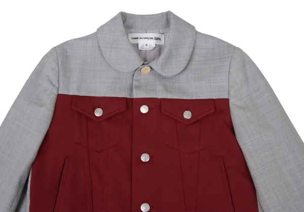 COMME des GARCONS GIRL Front Switching Round-Collar Jacket K-174988_003