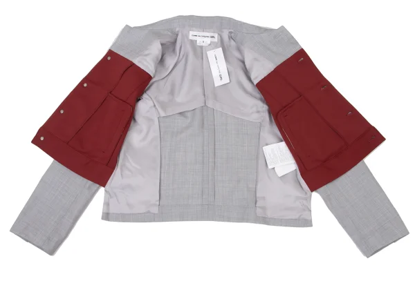 COMME des GARCONS GIRL Front Switching Round-Collar Jacket K-174988_012