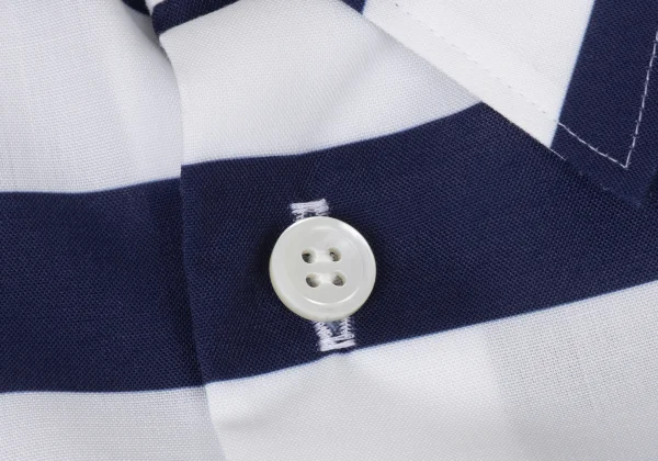 JUNYA WATANABE Poly Twisted Switching Design 3/4 Sleeve Stripe Shirt K-174989_005