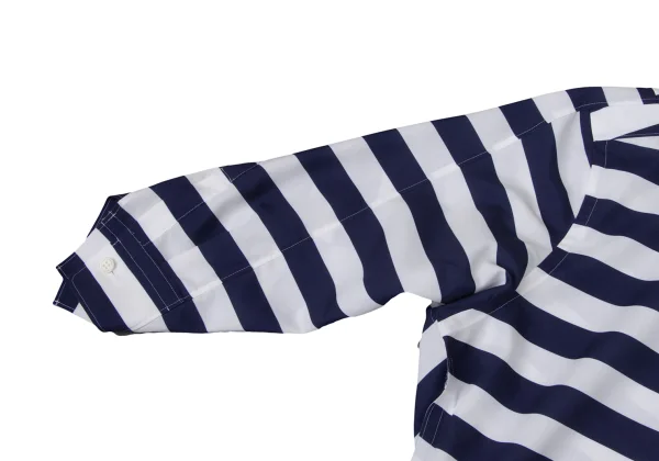 JUNYA WATANABE Poly Twisted Switching Design 3/4 Sleeve Stripe Shirt K-174989_007