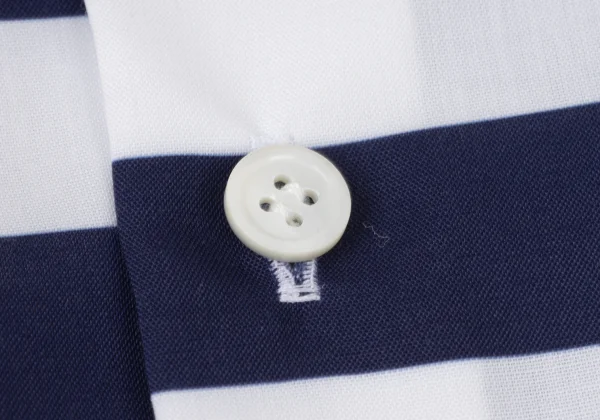 JUNYA WATANABE Poly Twisted Switching Design 3/4 Sleeve Stripe Shirt K-174989_011
