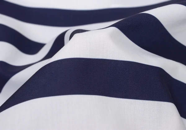 JUNYA WATANABE Poly Twisted Switching Design 3/4 Sleeve Stripe Shirt K-174989_014