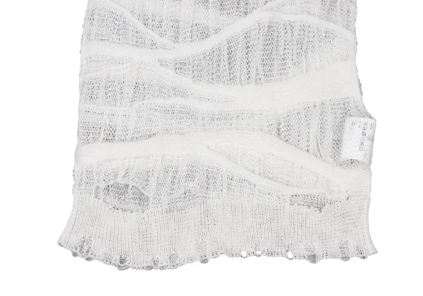 JUNYA WATANABE Linen Blend Crush Design Sleeveless Knit Top K-174990_006
