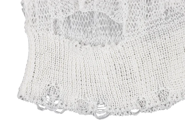 JUNYA WATANABE Linen Blend Crush Design Sleeveless Knit Top K-174990_007