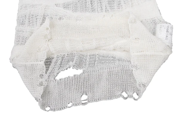 JUNYA WATANABE Linen Blend Crush Design Sleeveless Knit Top K-174990_010