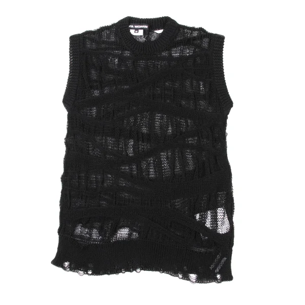 JUNYA WATANABE Linen Blend Distressed Design Knit K-174991_002