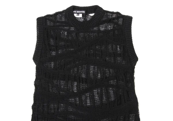 JUNYA WATANABE Linen Blend Distressed Design Knit K-174991_003