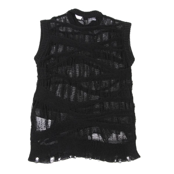 JUNYA WATANABE Linen Blend Distressed Design Knit K-174991_011
