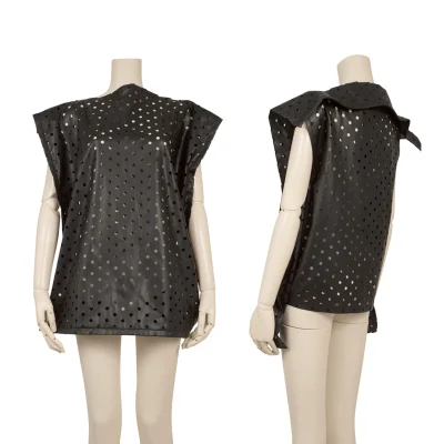 JUNYA WATANABE Square Silhouette Punching Faux Leather Top