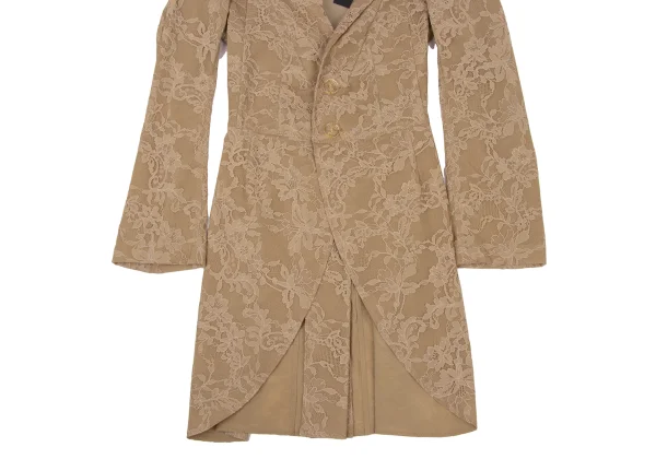 JUNYA WATANABE Floral Embroidery Nylon Mesh Tailcoat Jacket K-174993_008