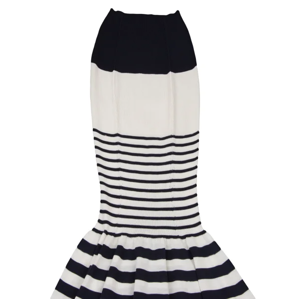 JUNYA WATANABE Wool Blend Ribbed Knit Paneling Flare Skirt  K-174995_003