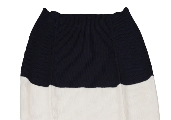 JUNYA WATANABE Wool Blend Ribbed Knit Paneling Flare Skirt  K-174995_004