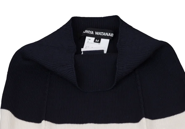 JUNYA WATANABE Wool Blend Ribbed Knit Paneling Flare Skirt  K-174995_006