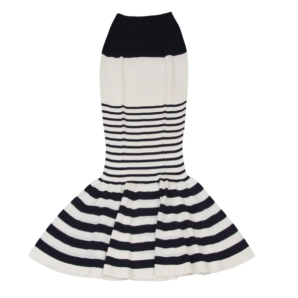 JUNYA WATANABE Wool Blend Ribbed Knit Paneling Flare Skirt  K-174995_011