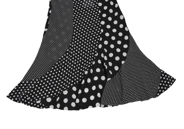 JUNYA WATANABE Poly Curved Multi Dot Flare Skirt K-174996_006