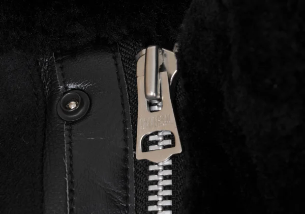 JUNYA WATANABE×FILSON Back Check Panel Detail Faux Leather Hooded Coat K-174997_012