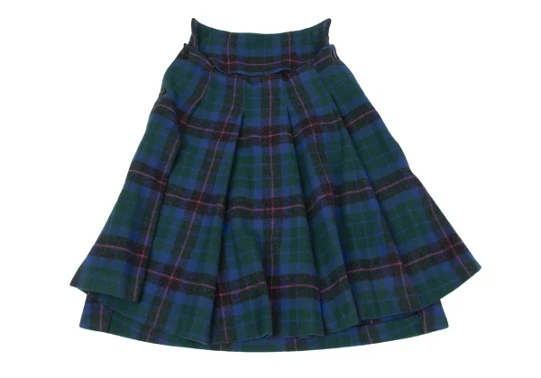 sunao kuwahara I.S. Wool Check Side Button Skirt K-175000_002