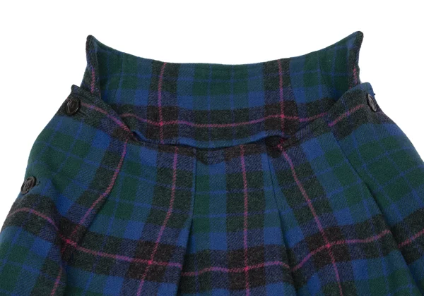 sunao kuwahara I.S. Wool Check Side Button Skirt K-175000_004