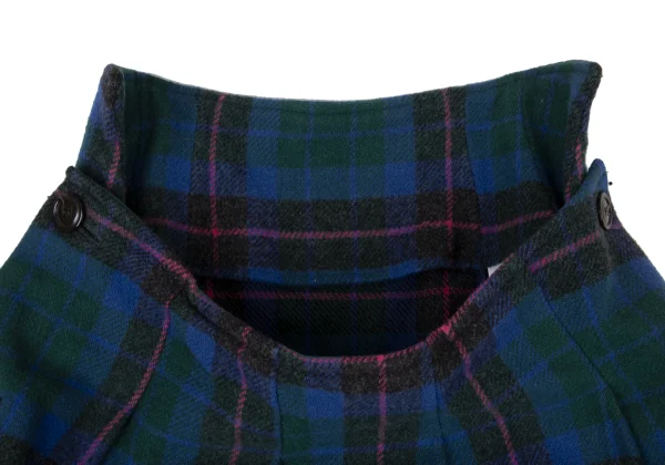 sunao kuwahara I.S. Wool Check Side Button Skirt K-175000_006