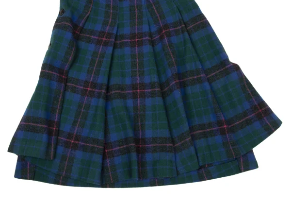 sunao kuwahara I.S. Wool Check Side Button Skirt K-175000_007