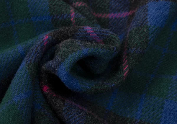 sunao kuwahara I.S. Wool Check Side Button Skirt K-175000_011