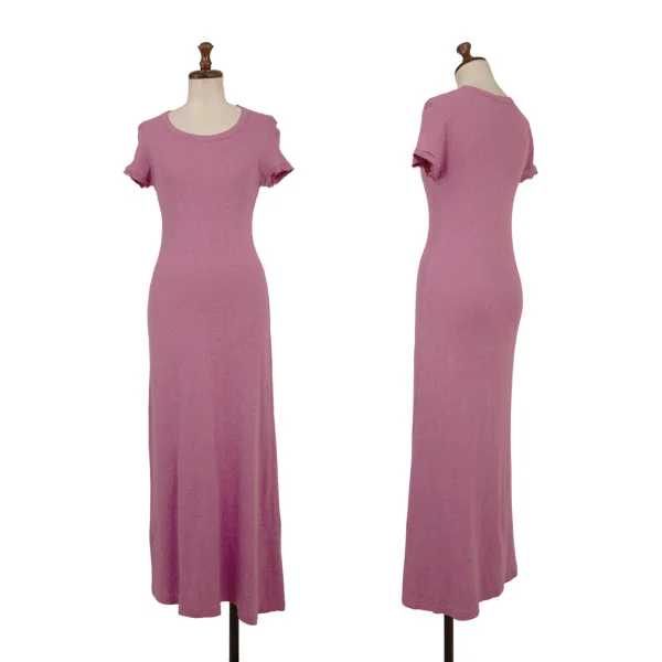sunao kuwahara I.S. Cotton Openwork Knit Dress Purple M K-175001_001