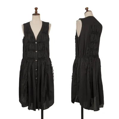 FRAPBOIS Cotton Gather Sleeveless Dress