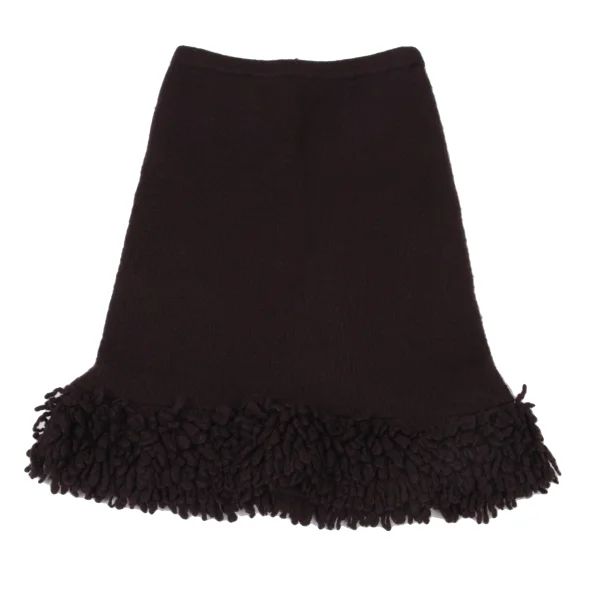 TSUMORI CHISATO Wool Hem Fringe Knit Skirt K-175004_002