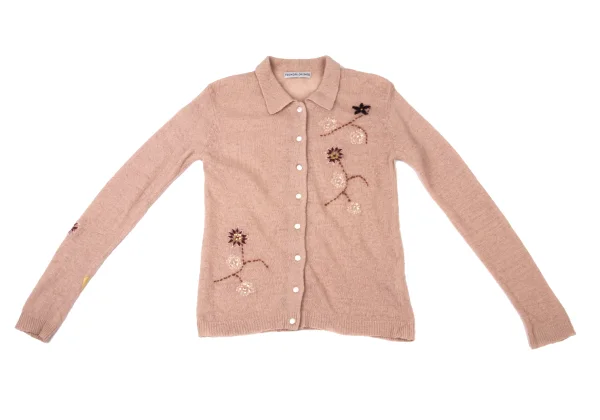TSUMORI CHISATO Floral Swquins Embroidery Wool Knit Cardigan K-175006_002