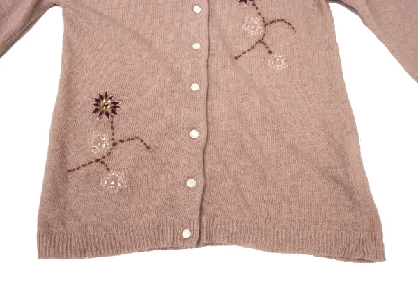 TSUMORI CHISATO Floral Swquins Embroidery Wool Knit Cardigan K-175006_009