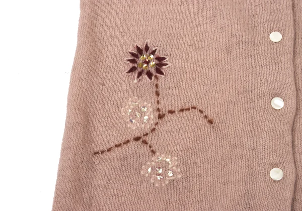 TSUMORI CHISATO Floral Swquins Embroidery Wool Knit Cardigan K-175006_010