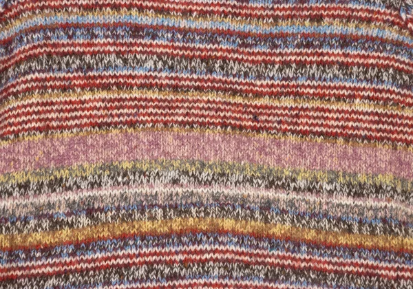 TSUMORI CHISATO Fringe Detail Colorful Striped Knit Cardigan K-175007_016