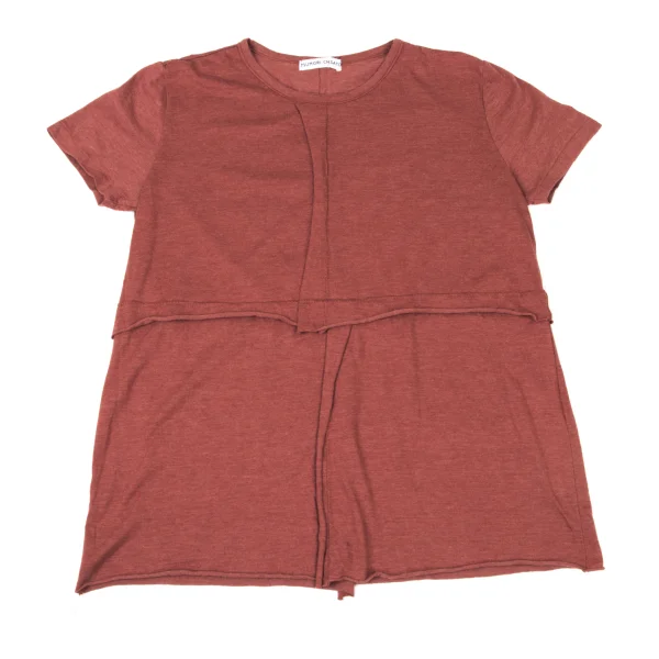 TSUMORI CHISATO Cotton Panel Detail Short Sleeve T-Shirt  K-175009_002
