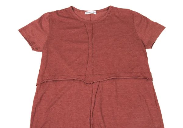 TSUMORI CHISATO Cotton Panel Detail Short Sleeve T-Shirt  K-175009_003