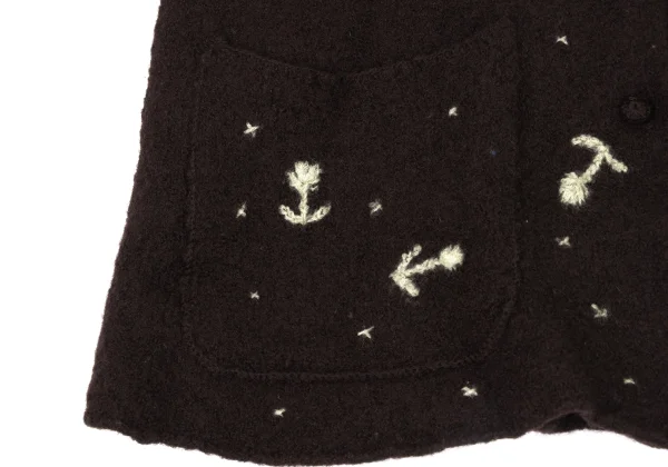 TSUMORI CHISATO Wool Felt Floral Embroidery Vest K-175010_008