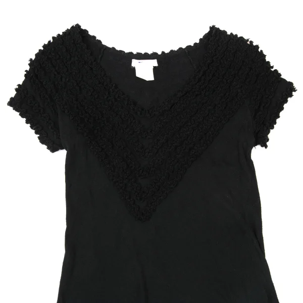 zucca Dyed Cotton Patch Design Short Sleeve T-Shirt K-175011_003