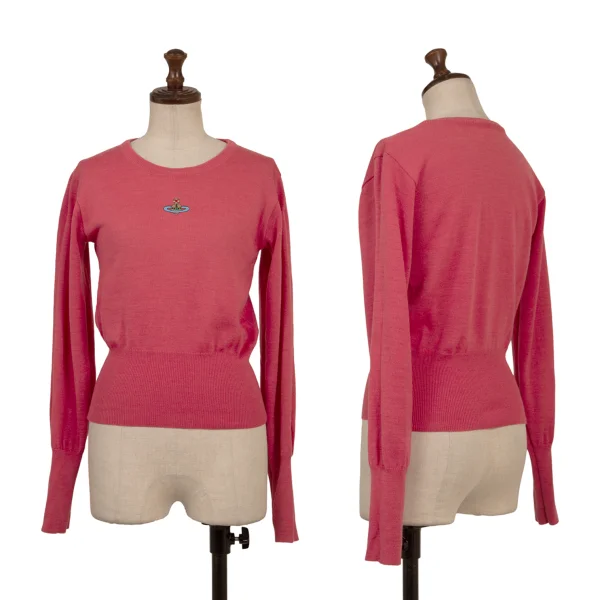 Vivienne Westwood Red Label Orb Embroidery Wool Acrylic Knit Pink XS-S K-175013_001