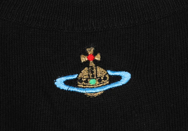 Vivienne Westwood Vintage "Red Tag" Wool Orb Embroidery Wide Neck Knit Top K-175016_006