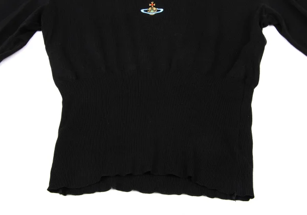 Vivienne Westwood Vintage "Red Tag" Wool Orb Embroidery Wide Neck Knit Top K-175016_009