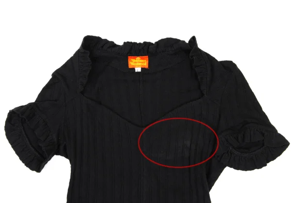 Vivienne Westwood Vintage "Red Tag" Orb Embroidery Ruffled Panel Detail Top K-175017_003