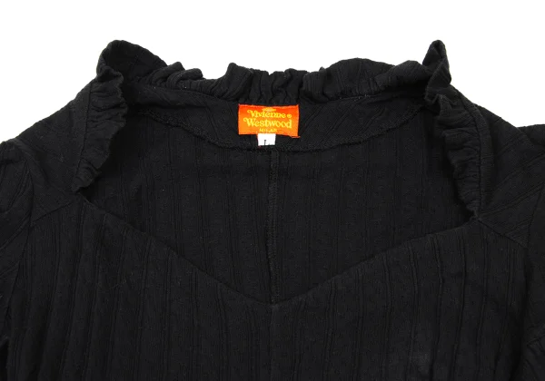 Vivienne Westwood Vintage "Red Tag" Orb Embroidery Ruffled Panel Detail Top K-175017_005