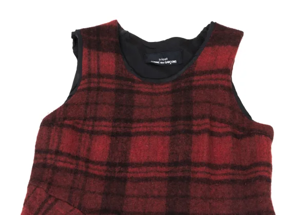 tricot COMME des GARCONS Brushed Plaid Sleeveless Dress K-175023_003