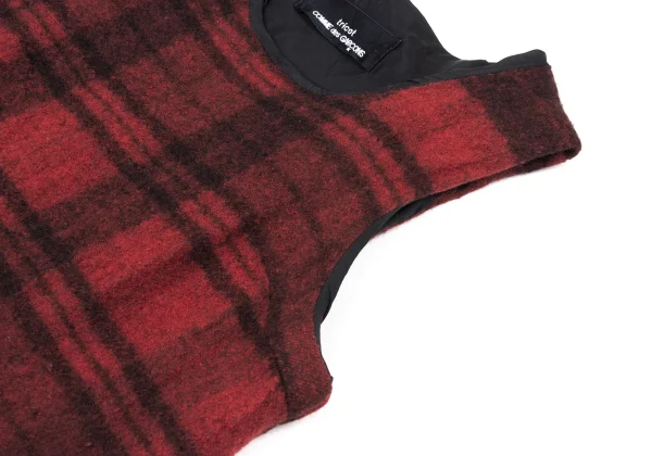 tricot COMME des GARCONS Brushed Plaid Sleeveless Dress K-175023_006